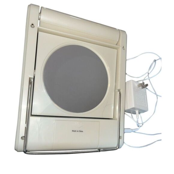 Vintage 80's REVLON vanity light up mirror BATTERY Operated And Electric Works - Picture 2 of 8